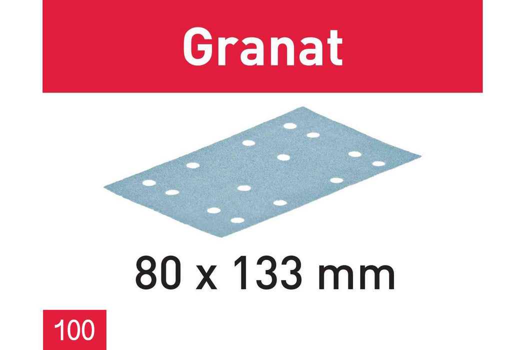 80 x 133 - Granat Abrasives (100 Pack)