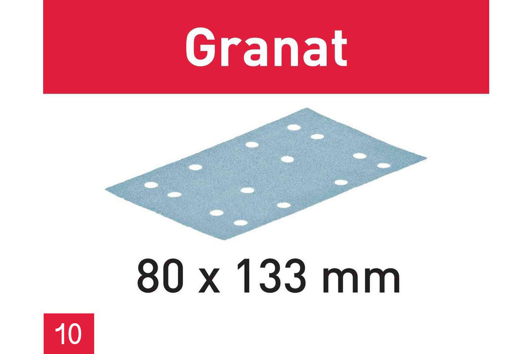 80 x 133 - Granat Abrasives (10 Pack)