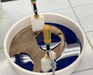 round epoxy form with clamps